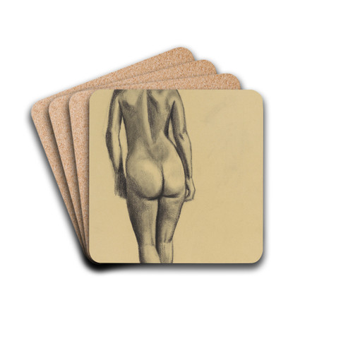 weiblicher Akt II by Karl Wiener Drink Coasters - set of 4 weiblicher Akt II by Karl Wiener Drink Coasters - set of 4