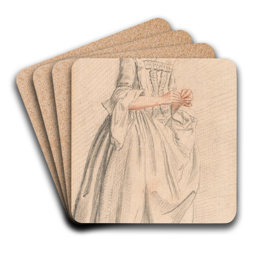 Lady Maynard by Paul Sandby Art Drink Coaster set