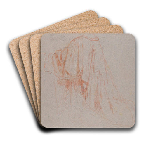 Drapery Study for a Bishop by Isidore Pils Art Drink Coaster set Drapery Study for a Bishop by Isidore Pils Art Drink Coaster set