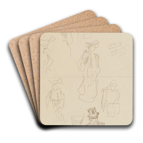Hommes et femmes dans diffrentes attitudes by Frdric Houbron Art Drink Coaster set Hommes et femmes dans diffrentes attitudes by Frdric Houbron Art Drink Coaster set