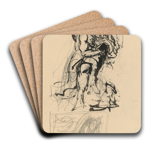 Man with a Long Beard by Jn Novk Art Drink Coaster set Man with a Long Beard by Jn Novk Art Drink Coaster set