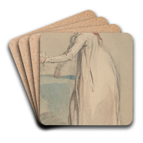 Mrs. Morland's Portrait by James Ward Art Drink Coaster set Mrs. Morland's Portrait by James Ward Art Drink Coaster set