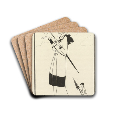 Tailleur de ratin by George Barbier Drink Coasters - set of 4