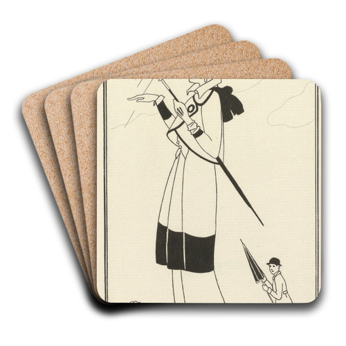 Tailleur de ratin by George Barbier Art Drink Coaster set