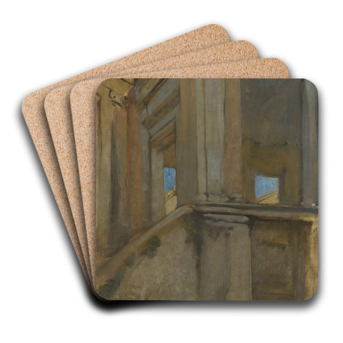 ArchitecturalStudy by Edwin Austin Abbey Art Drink Coaster set