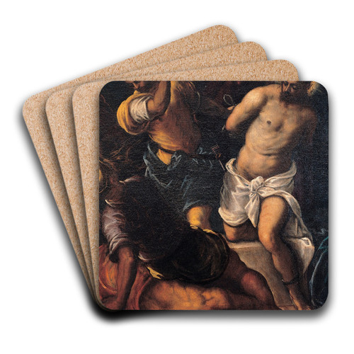 Crowning With Thorns by Jacopo Tintoretto Art Drink Coaster set