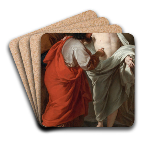 The Incredulity of Saint Thomas by Giuseppe Bottani Art Drink Coaster set