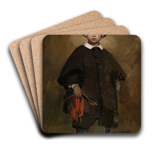 Portrait of a child by douard Manet Art Drink Coaster set Portrait of a child by douard Manet Art Drink Coaster set