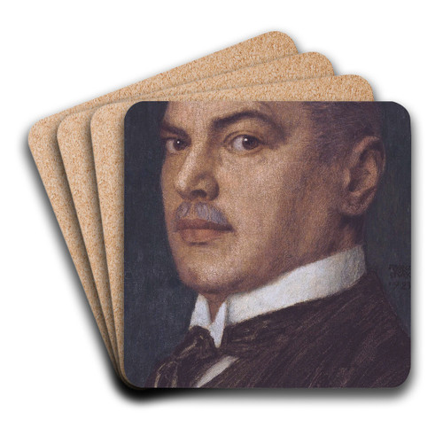 Self-portrait by Franz von Stuck Art Drink Coaster set