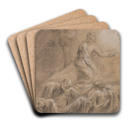 The Agony of Christ by Jean Antoine Verschaeren Art Drink Coaster set