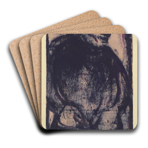 Standing man by Christian Rohlfs Art Drink Coaster set Standing man by Christian Rohlfs Art Drink Coaster set