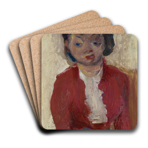 Young English Woman by Cham Soutine Art Drink Coaster set