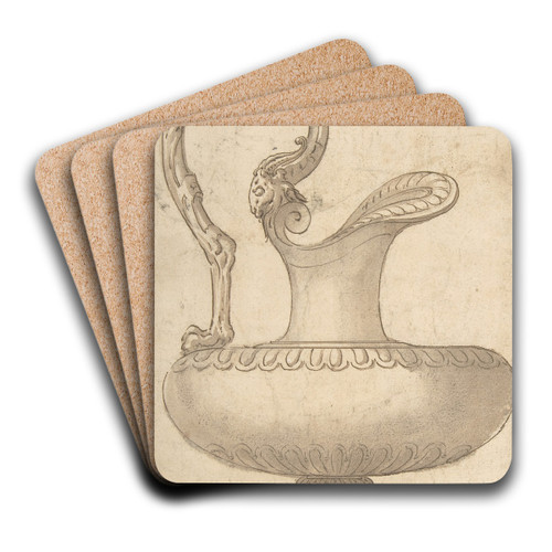 Drawing of a Ewer in Antique Style by Giulio Romano Art Drink Coaster set