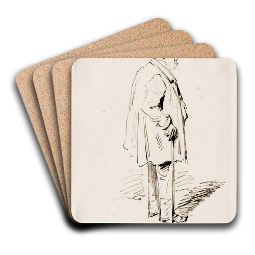 Staande man van opzij gezien, Foornberg, wijkmeester by Pieter van Loon Art Drink Coaster set Staande man van opzij gezien, Foornberg, wijkmeester by Pieter van Loon Art Drink Coaster set