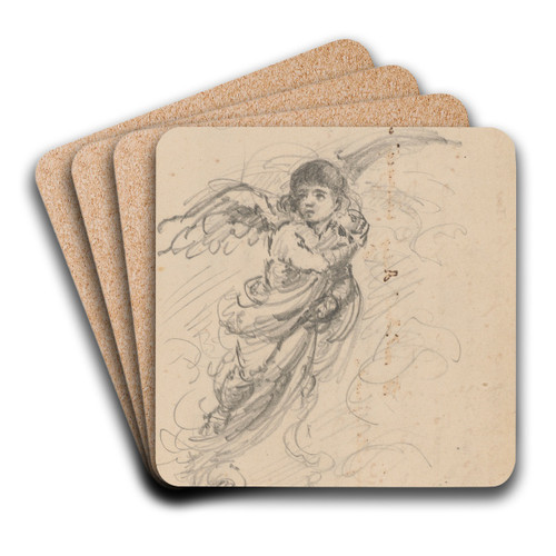 Sketch of an angel by Stanisaw Wyspiaski Art Drink Coaster set