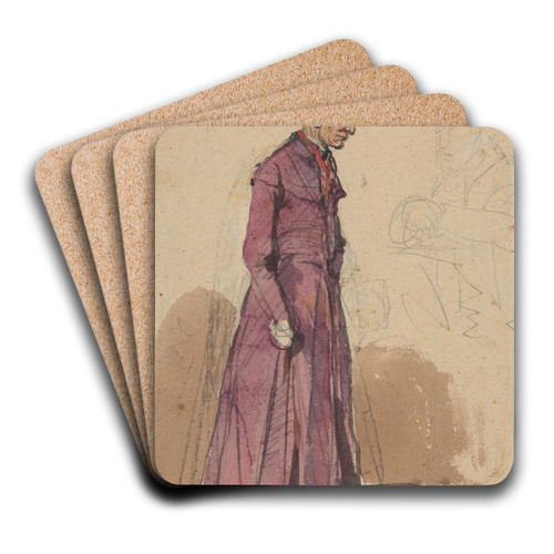 Portrait of Bishop towski by Piotr Michaowski Art Drink Coaster set