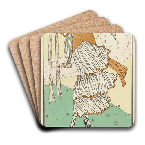 Robe de Garden Party by H. Robert Dammy Art Drink Coaster set
