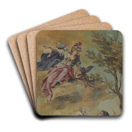 Mentor neemt afscheid van Telemachus by Rienk Keyert Art Drink Coaster set