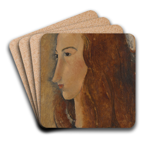 Portrait of a YoungWoman by Amedeo Modigliani Art Drink Coaster set