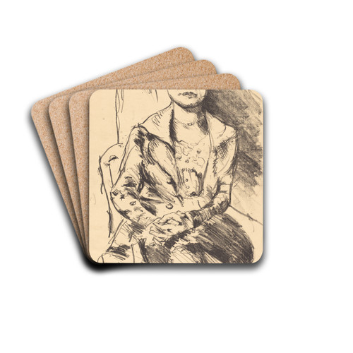 Anneliese Halbe by Lovis Corinth Drink Coasters - set of 4 Anneliese Halbe by Lovis Corinth Drink Coasters - set of 4