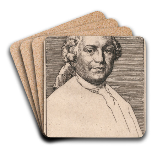 Portrait of Lessing by William Strang Art Drink Coaster set Portrait of Lessing by William Strang Art Drink Coaster set