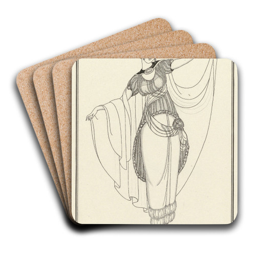 Journal des Dames et des Modes, Costumes Parisiens, 1914, No. 165 by Gerda Wegener Art Drink Coaster set