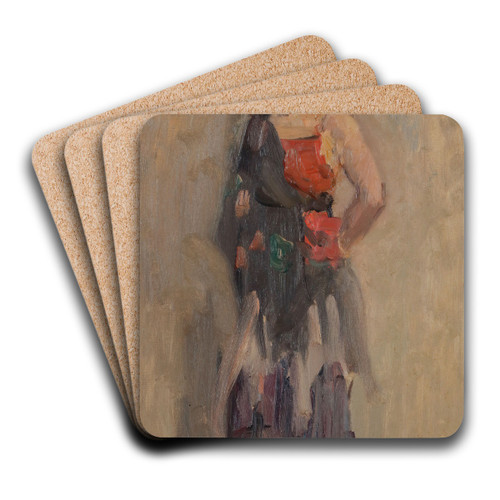 Standing girl by Isaac Israls Art Drink Coaster set