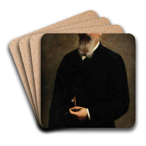 Portrait of a man by Giovanni Maria Rastellini Art Drink Coaster set