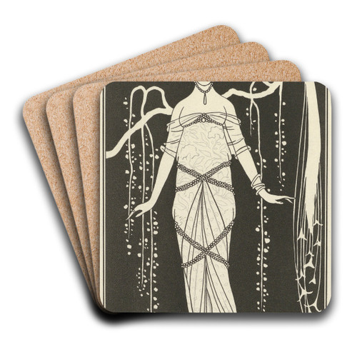 Grande robe du soir by George Barbier Art Drink Coaster set