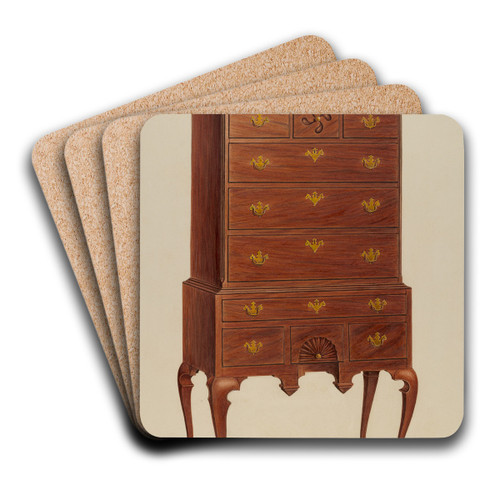 Highboy by Lorenz Rothkranz Art Drink Coaster set