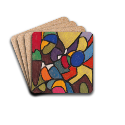 Glasfensterentwurf by Adolf Hlzel Drink Coasters - set of 4