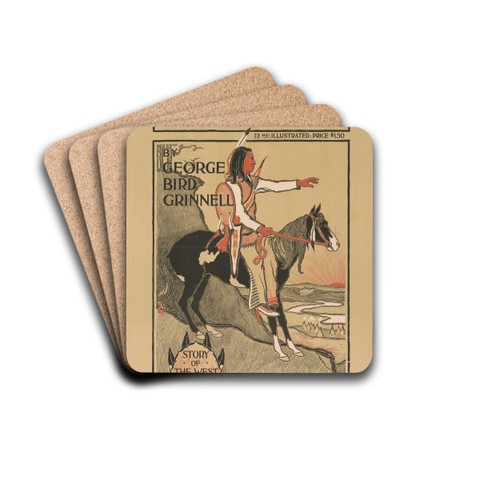 The story of the Indian by George Bird Grinnell by L. Fred Hurd Drink Coasters - set of 4