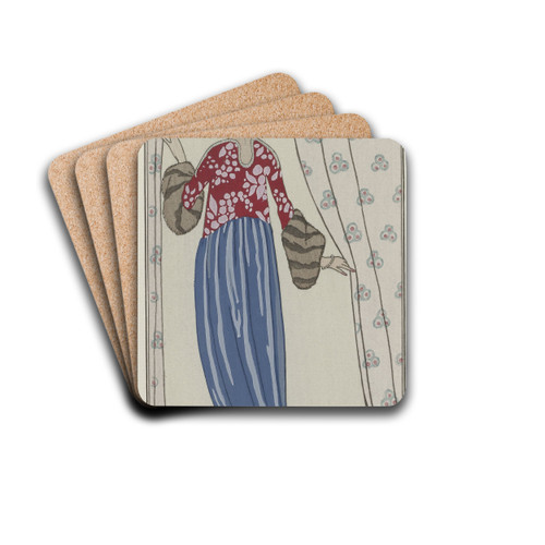 Manteau de Thtre by George Barbier Drink Coasters - set of 4
