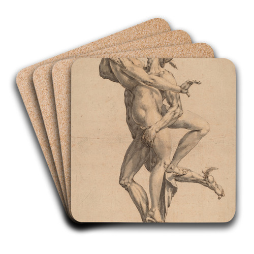 after Jan Muller, Mercury Abducting Psyche by Michael Philip I Art Drink Coaster set after Jan Muller, Mercury Abducting Psyche by Michael Philip I Art Drink Coaster set