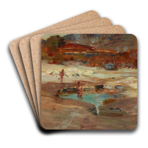At Rotorua by Girolamo Nerli Art Drink Coaster set