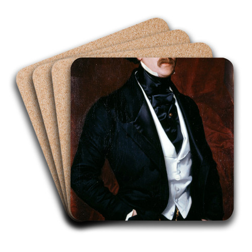 Portrait d'Edouard Caillard by Victor-Louis Mottez Art Drink Coaster set