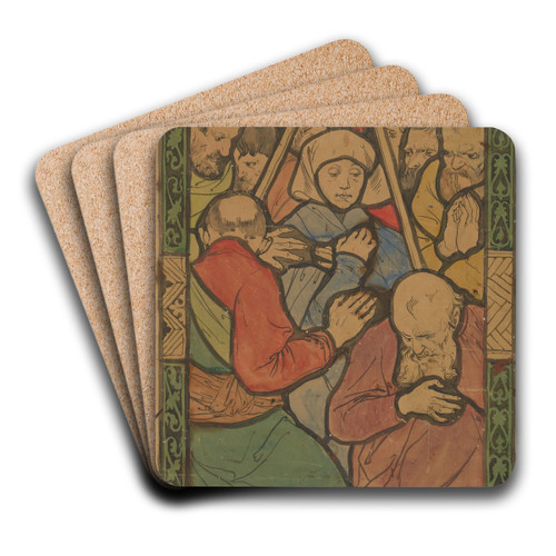 Pentecost by Jzef Mehoffer Art Drink Coaster set