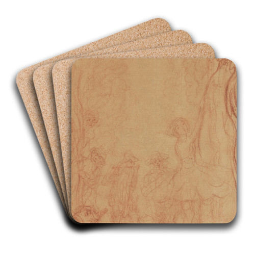 Dansers en muzikanten by James Ensor Art Drink Coaster set