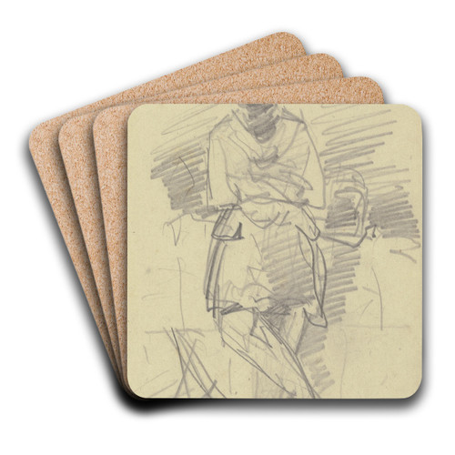 Studie zu einem mnnlichen Portrt by Ferdinand von Rayski Art Drink Coaster set