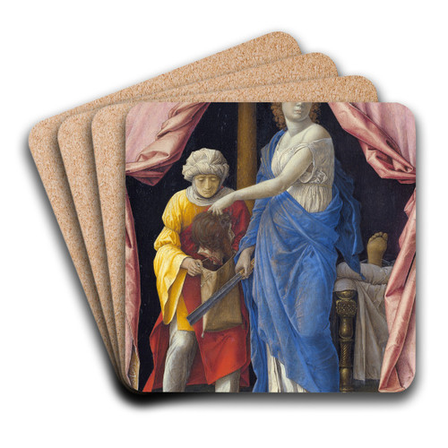 Judith with the Head of Holofernes by Andrea Mantegna Art Drink Coaster set