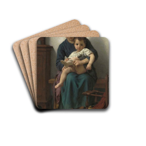 La grande soeur by William Bouguereau Drink Coasters - set of 4 La grande soeur by William Bouguereau Drink Coasters - set of 4