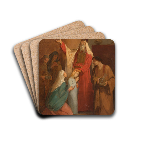La Prsentation de la Vierge au Temple by Nlie Jacquemart Drink Coasters - set of 4