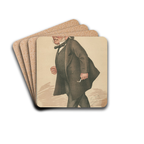 Politicians - 'Home-Rule'. Mr. Isaac Butt. May 3, 1873 by Leslie Matthew Ward Drink Coasters - set of 4