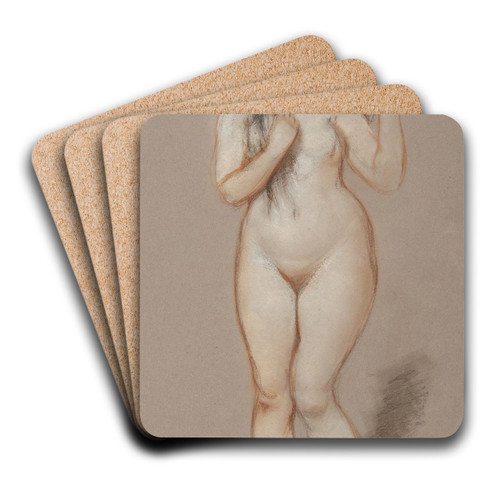 Standing Female Nude by William Etty Art Drink Coaster set