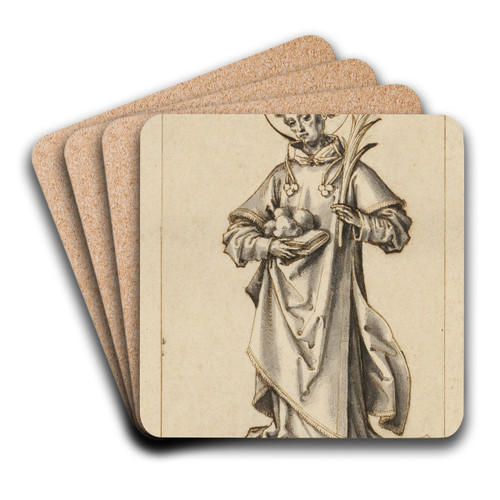 St. Stephen by Hans Holbein The Elder Art Drink Coaster set