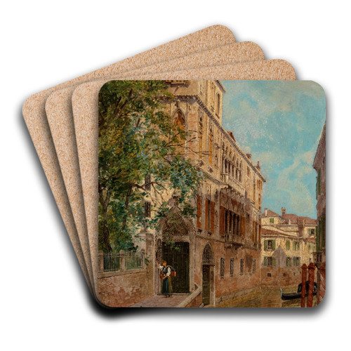 A view of Palazzo Albrizzi by Antonietta Brandeis Art Drink Coaster set