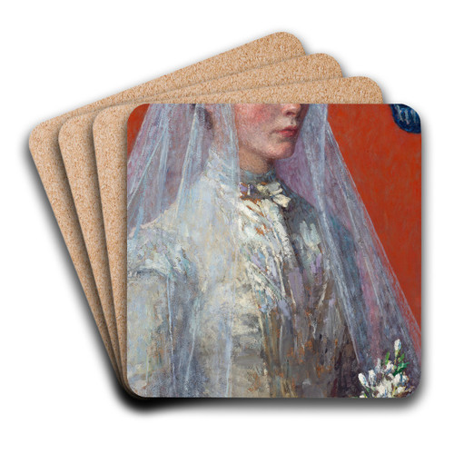 The Bride by Gari Melchers Art Drink Coaster set