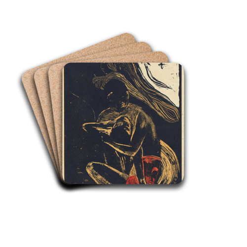 Te Faruru (They are Making Love Here) by Paul Gauguin Drink Coasters - set of 4