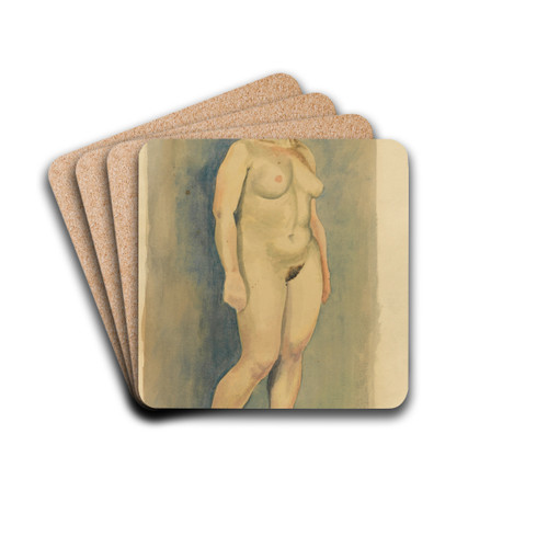 weiblicher Akt V by Karl Wiener Drink Coasters - set of 4 weiblicher Akt V by Karl Wiener Drink Coasters - set of 4
