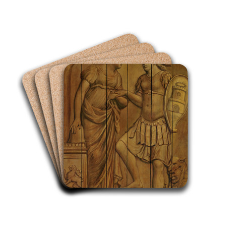 De maagd van Holland en de Alkmaarse stedemaagd by Romeyn De Hooghe Drink Coasters - set of 4 De maagd van Holland en de Alkmaarse stedemaagd by Romeyn De Hooghe Drink Coasters - set of 4